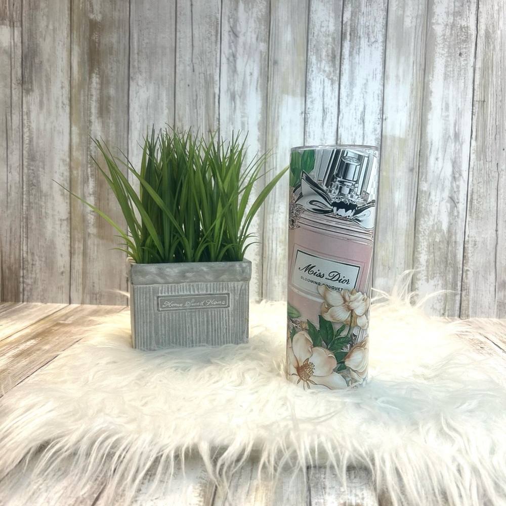 20 oz. Skinny tumbler w straw and cleaning brush